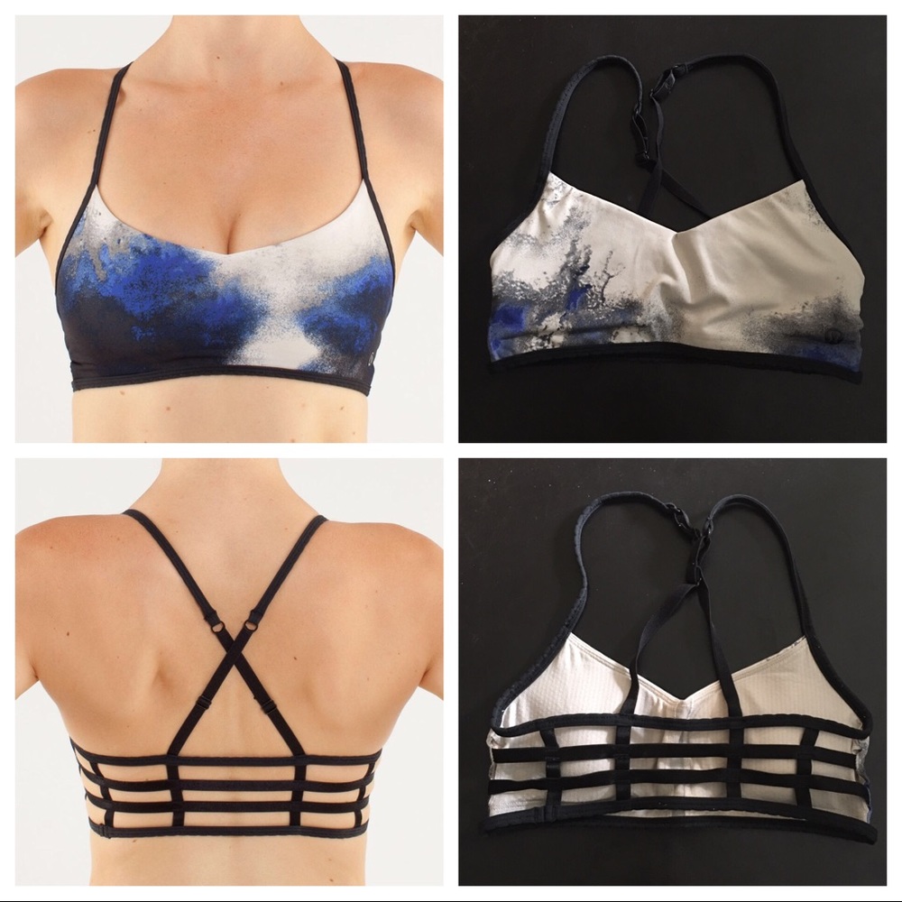 LULULEMON 😍 Hot Spell Bra 2 Cage Back Milky Way